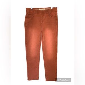 Soft Surroundings Womens Medium Rust Denim Elastic Waist pull On
